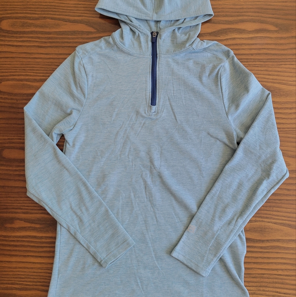 NWT -- AVALANCHE Men's Quarter Zip Pullover Hoodie Sea Blue/Green | Size: S